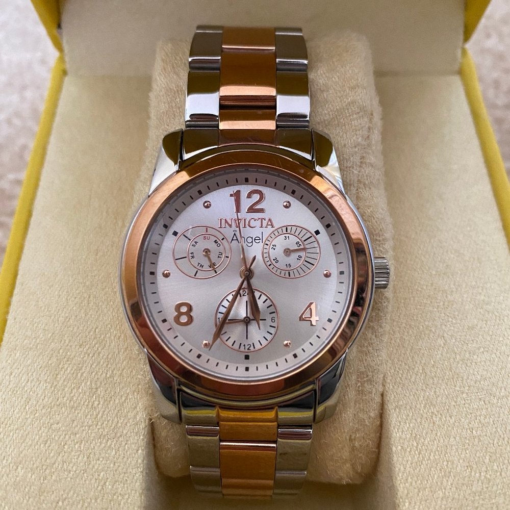 NWT Invicta Women's Angel Rose Gold & Silver Tone